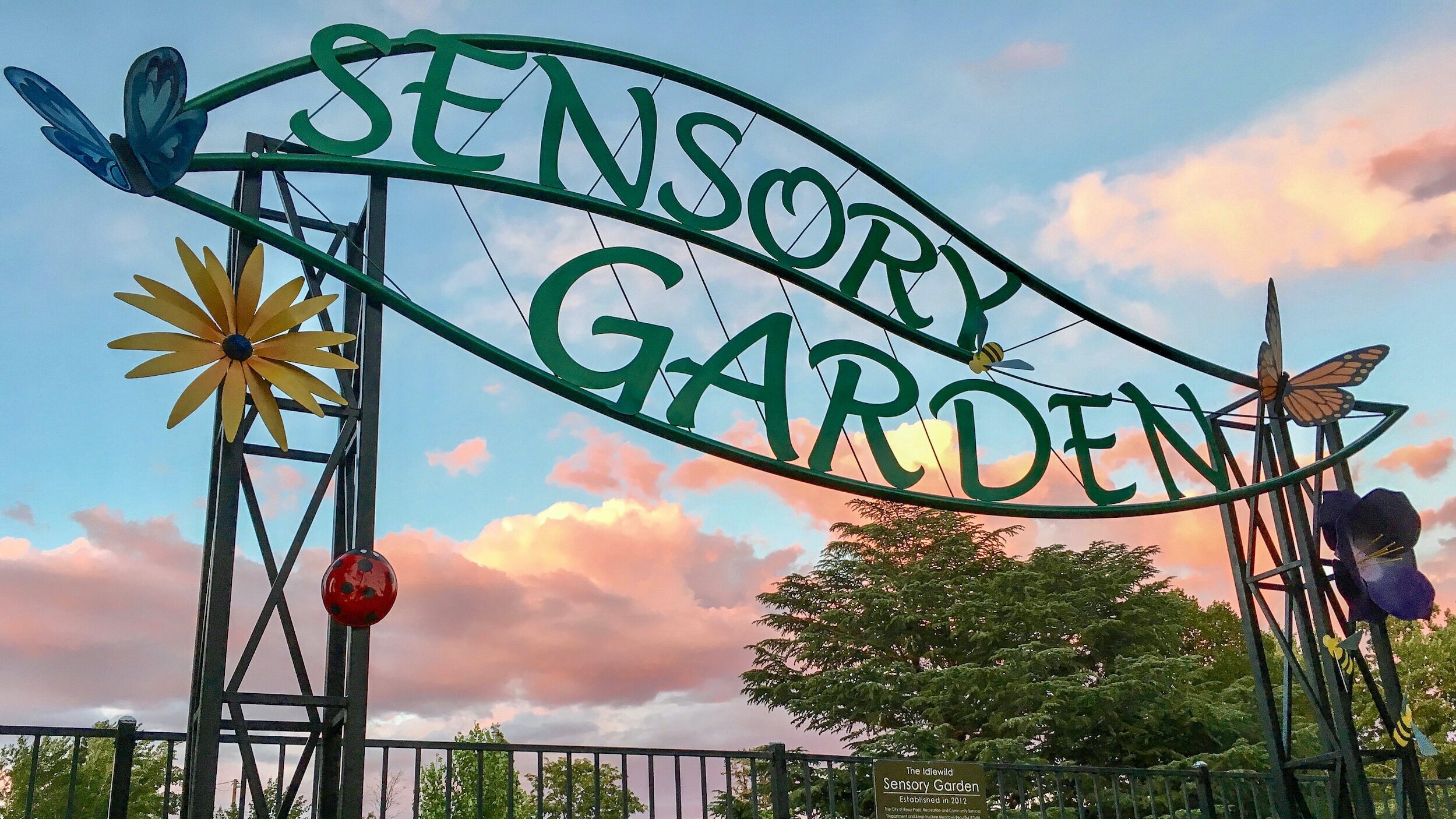 Community volunteers working in a garden